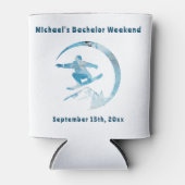 クーラーボックスパーソナライズされた学士号スノーボードウィークエンド 缶クーラー (正面)