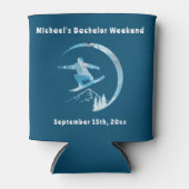 クーラーボックスパーソナライズされた学士号スノーボードウィークエンド 缶クーラー (正面)