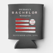 クーラーボックスパーソナライズされた学士野球の週末 缶クーラー (正面)