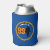 クーラーボックスホッケープレーヤー – 名前と番号の追加 缶クーラー (缶正面)