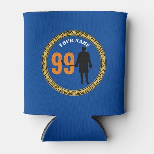 クーラーボックスホッケープレーヤー – 名前と番号の追加 缶クーラー (正面)