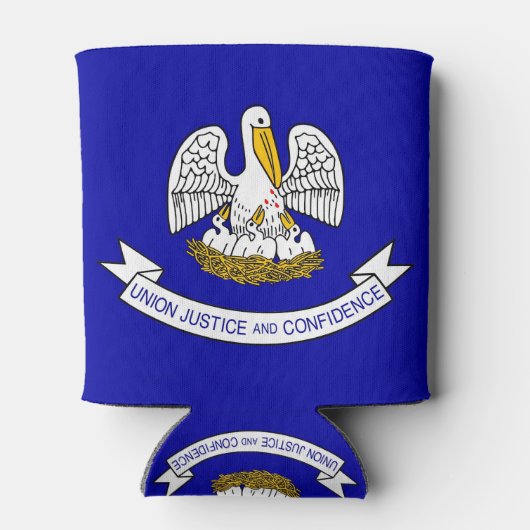 クーラーボックスルイジアナ州州州旗。 缶クーラー (裏面)