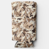 クーラーボックス砂漠迷彩柄 スリム缶クーラー (正面)