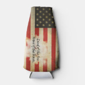 クーラーボックス/アメリカ国旗/無料の土地 ボトルクーラー (正面)