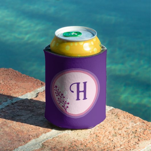 クーラーボックス-イニシャルの追加 – 紫 缶クーラー (インサイチュ プール)