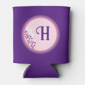 クーラーボックス-イニシャルの追加 – 紫 缶クーラー (正面)