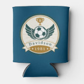 クーラーボックス – サッカーパーソナライズされた- – 名前の追加 缶クーラー (正面)