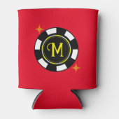 クーラーボックス-トランプのポーカーパーソナライズされた(追加イニシャル) 缶クーラー (正面)