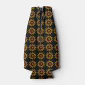 クーラーボックス – ピンホイールオンブラック ボトルクーラー (裏面)