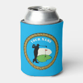 クーラーボックス – 名前の追加 – ゴルファー 缶クーラー (缶正面)