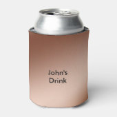 クーラーボックス – 銅の背景にperonalized name 缶クーラー (缶正面)