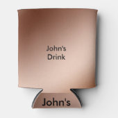 クーラーボックス – 銅の背景にperonalized name 缶クーラー (正面)