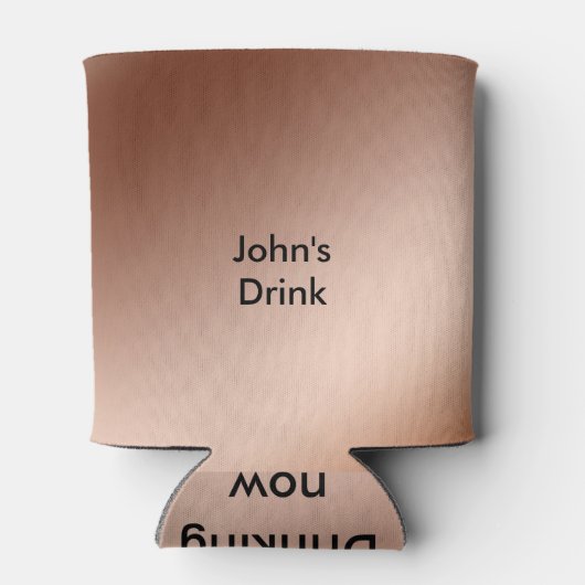 クーラーボックス – 銅の背景にperonalized name 缶クーラー (裏面)