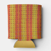 クーラーボックス – 黄色とオレンジクロシェ 缶クーラー (裏面)