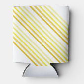 クーラーボックス – 黄色の対角線の色ストライプ色 缶クーラー (正面)