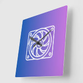クーラー時計 スクエア壁時計 (傾斜)