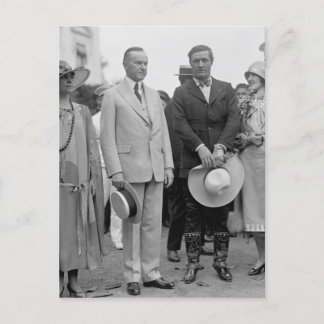 クーリッジ大統領とトム・ミックス ポストカード