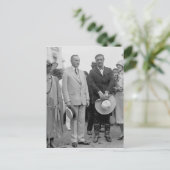 クーリッジ大統領とトム・ミックス ポストカード (スタンド正面)