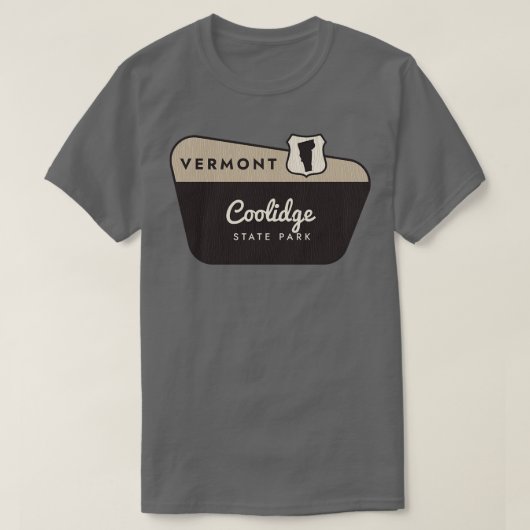 クーリッジ州パークバーモントウェルカムサイン Tシャツ (デザイン正面)