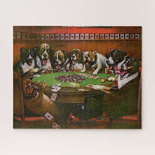 クーリッジ1903 ポーカー共感犬達のポーカー ジグソーパズル (横)