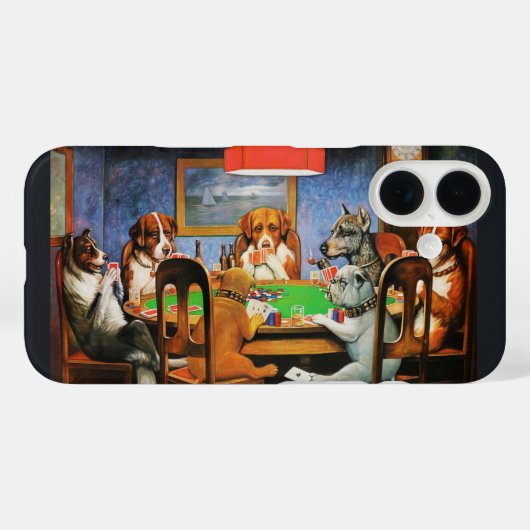 クーリッジ クラシック ビンテージ 犬 ポーカー ゲーム アート Case-Mate iPhoneケース (裏面 (横))