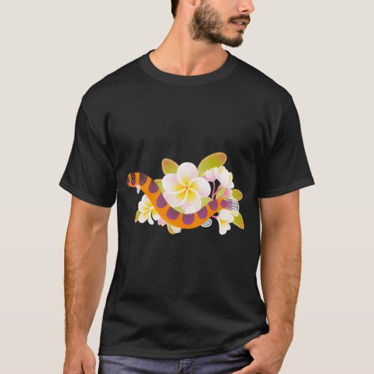 クーリーローチとプルメリア Tシャツ (正面)