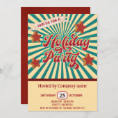 クールおもしろいうれし企業のいタイポグラフィ 招待状 (正面/裏面)