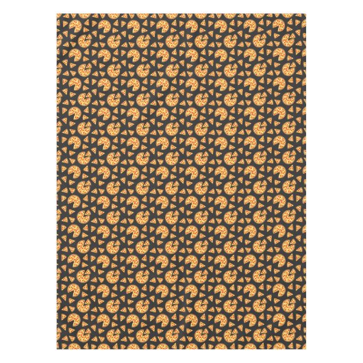 クールおもしろいのピザと薄切り模様 テーブルクロス (正面)