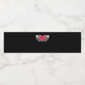 クールおもしろいクラシックスケルトン手ハート- Valentin ペットボトルラベル (シングルラベル)