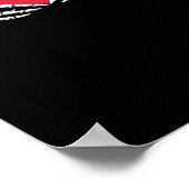 クールおもしろいクラシックスケルトン手ハート- Valentin ポスター (角)