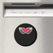 クールおもしろいクラシックスケルトン手ハート- Valentin マグネット (インサイチュ (食洗機))