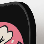 クールおもしろいスケルトンとサンライズレトロ ピックルボールラケット (左詳細)