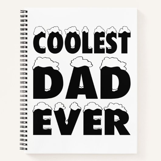 クールおもしろいパパ・エバー・ファーザー・デイ |ノートブック ノートブック (正面)
