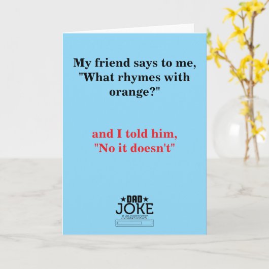 クールおもしろいパパ カード (黄色い花)