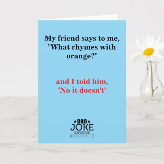 クールおもしろいパパ カード (小さな植物)