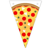 クールおもしろいピザパーティーカスタム写真 バンティングフラッグ (第1の旗)