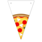 クールおもしろいピザパーティーキッズハッピーバースデー バンティングフラッグ (第1の旗)