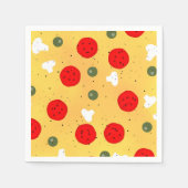 クールおもしろいピザパーティー子供の誕生日 スタンダードカクテルナプキン (正面)