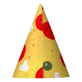 クールおもしろいピザパーティー子供の誕生日 パーティーハット (裏面)