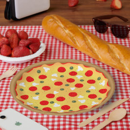 クールおもしろいピザパーティー子供の誕生日 ペーパープレート