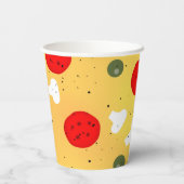 クールおもしろいピザパーティー子供の誕生日 紙コップ (裏面)