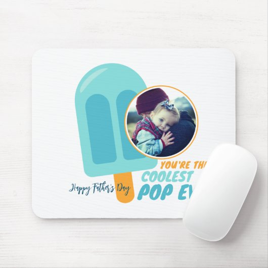 クールおもしろいポップ・アートのパパプン父の日かわいい写真 マウスパッド (マウス)