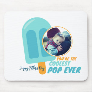 クールおもしろいポップ・アートのパパプン父の日かわいい写真 マウスパッド