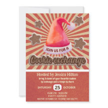 クールおもしろいレトロsanta hat cookie交換パーティー