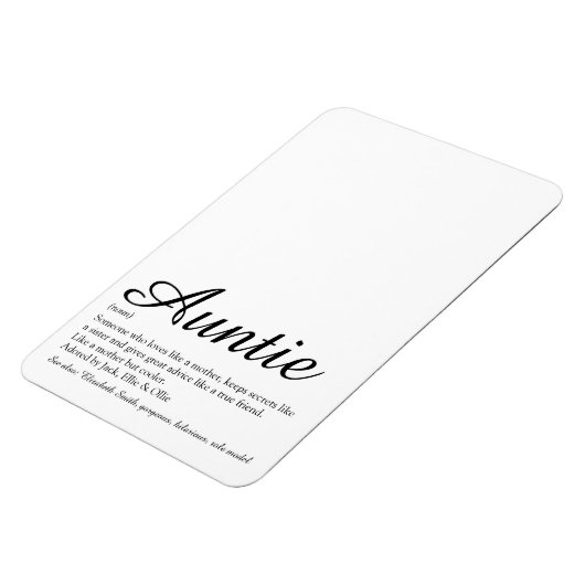 クールおもしろいワールドの最高のEver Olums Auntieの定義 マグネット (左側)