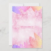 クールおもしろい夏のスクリプトプールパーティー誕生日 招待状 (裏面)