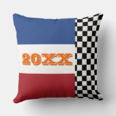 クールおもしろい市松模様にの終了フラグのパターン クッション (裏面)