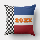 クールおもしろい市松模様にの終了フラグのパターン クッション (正面)