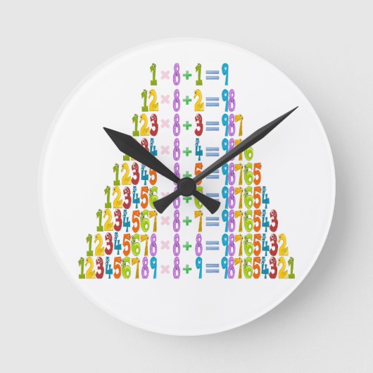 クールおもしろい式 ラウンド壁時計 (正面)