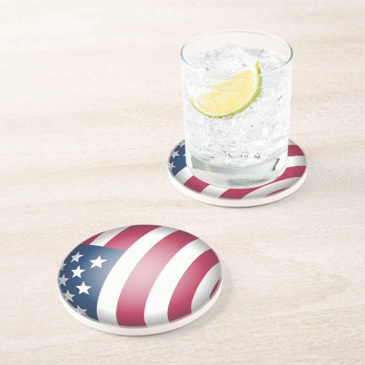 クールおもしろい愛国米国国旗 コースター (側面)
